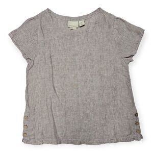Cynthia Rowley Light Purple Linen Short Sleeve Lightweight Top‎ Women's Size S